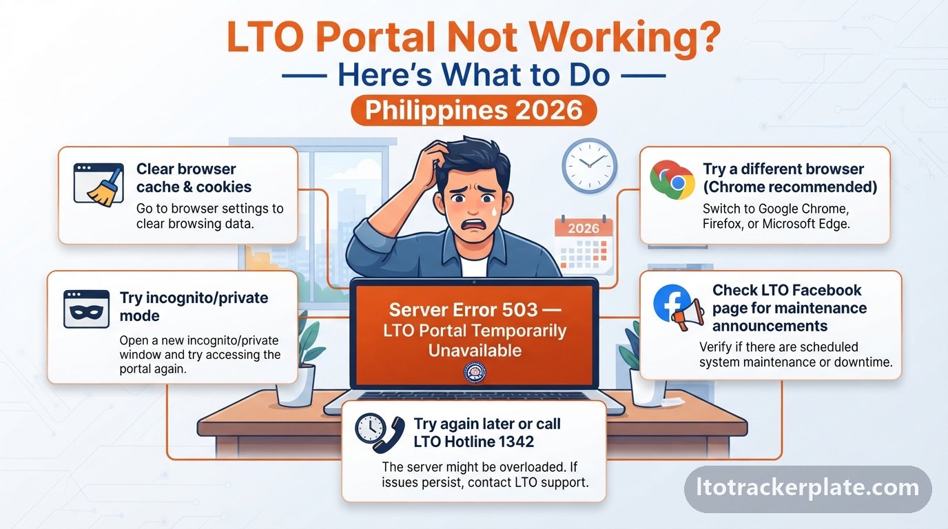 LTO portal not working troubleshooting guide